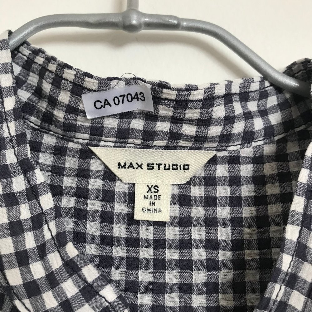 Blouse sans manches à petits carreaux Max Studio